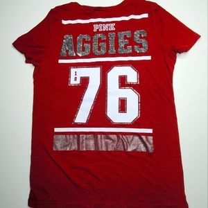 PINK Victoria's Secret Aggies sequin top small